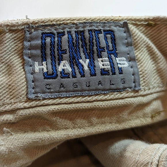 Vintage Denver Hayes Mens Cream Work Jean Pants 36/34 Straight  Leg - Picture 9 of 11